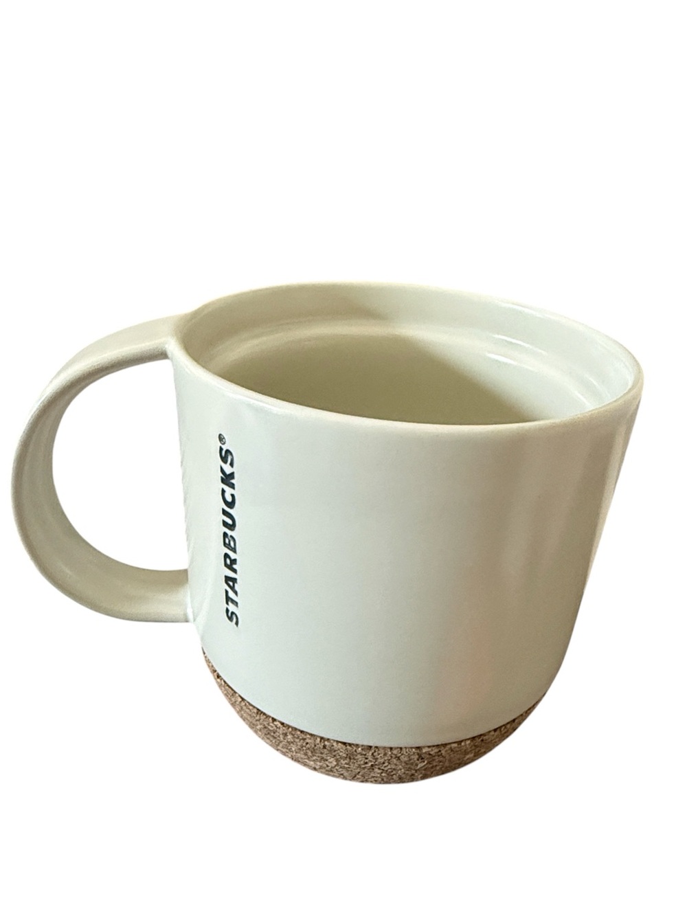 Starbucks Coffee Tea Mug White Cork Bottom 12 OZ Retired